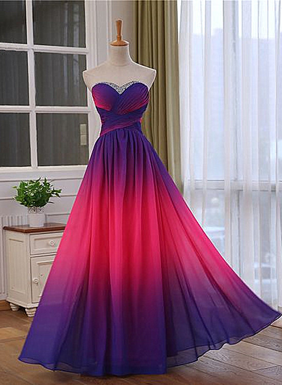 Gradient store chiffon dress