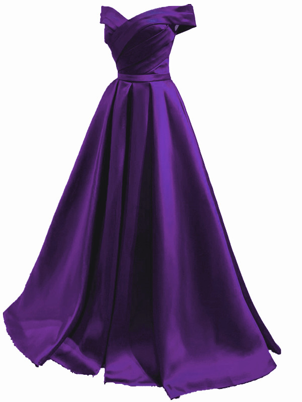 Fashionable Off Shoulder Satin Simple Sweetheart Long Prom Dress, A-line Party Dress Formal Dress