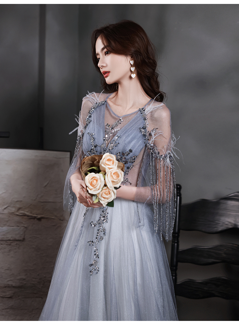 Snowskite Women's Short V-Neck Beaded Tulle Cocktail Party Homecoming Dress - Customizable & Boned Bodice - View #8