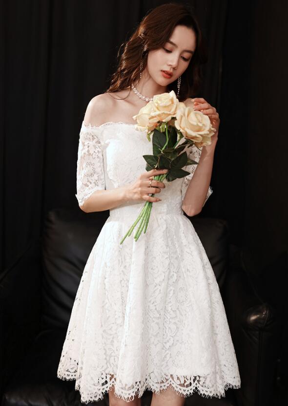 chinese dress ladies La Femme - 24272 Lovely Long Sleeve High Neck Laced Two-Piece Dress 4 / Garnet main image 1