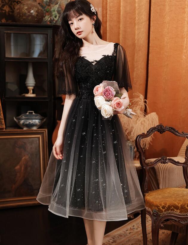 Black tulle outlet party dress