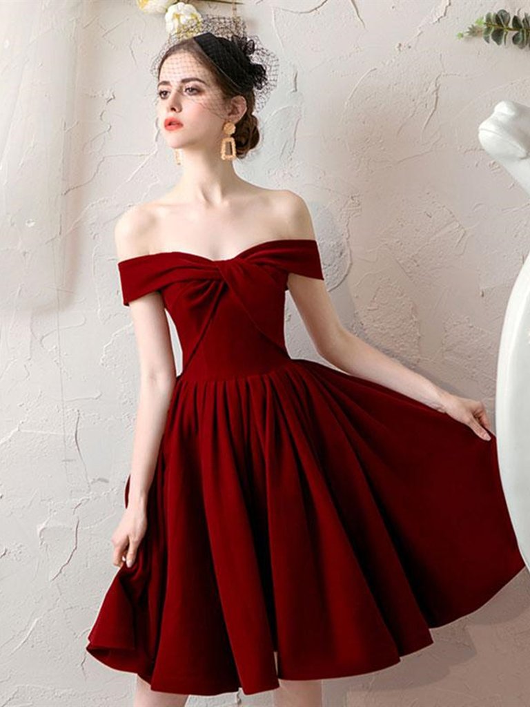 blue dress for baby girl Dave & Johnny Short Red Homecoming Dress main image 0