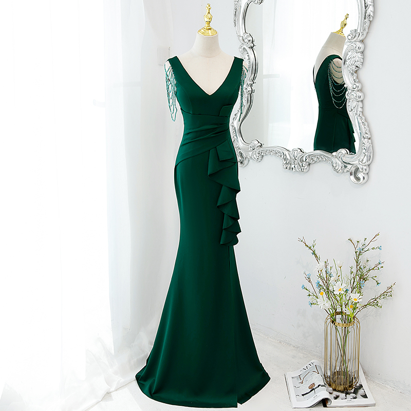 Green Mermaid Long Green Long Party Dresses Formal Dress, Green Evening Gown Party Dress