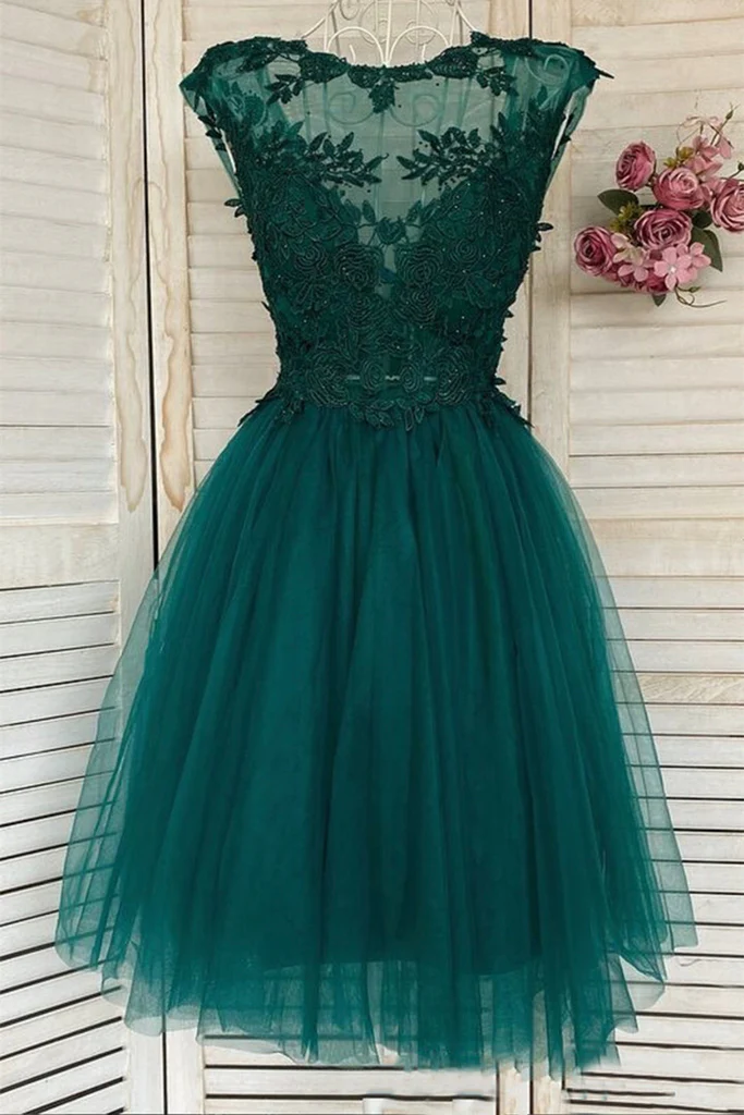 dark green going out dress Beautful Dark Green Tulle Stunning Sequin Bridal Dress, Spaghetti Stra –  Cutedressy