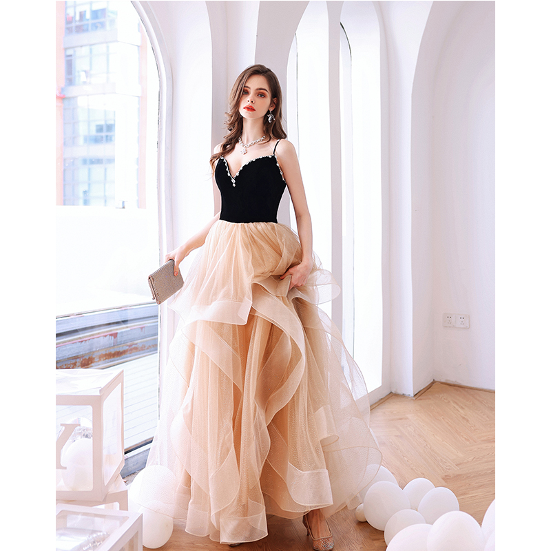Lovely Tulle Long Evening Party Dress, Sweetheart Beaded Formal Gown
