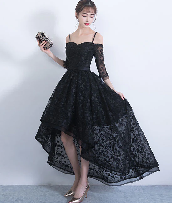 black homecoming dresses 2025 Beaded Black Homecoming Dresses Feather Short Formal Dresses #TKL0139 main image 0