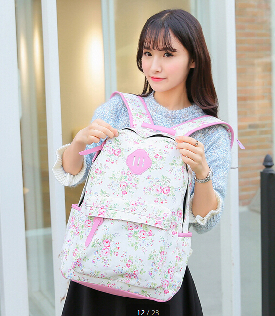 Sweet Floral Print Backpack, Backpack For Girls