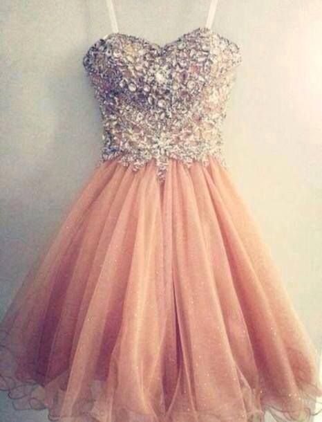 Pretty Tulle Spark Mini Light Pink Sweetheart Prom Dress , Handmade Custom Made Prom, Formal Dresses, Homecoming Dresses