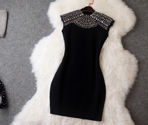 black bodycon graduation dress Niella Long Sleeve Wrap Mini Dress