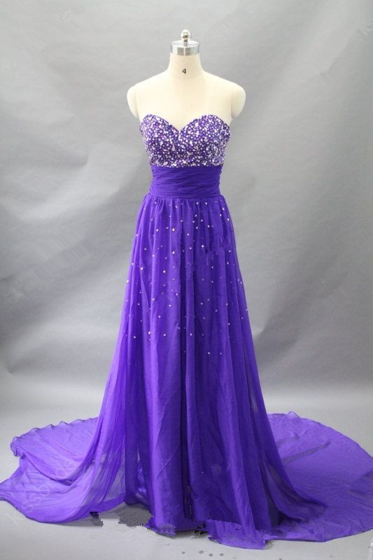 High Quality Sparkle Purple Prom Gown 2015, Sparkle Prom Dresses