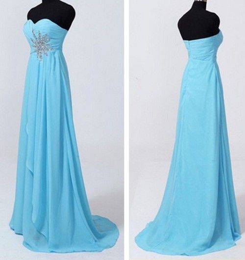 Simple Chiffon Prom Dress With Beadings, Prom Dresses 2015, Prom Gown ...