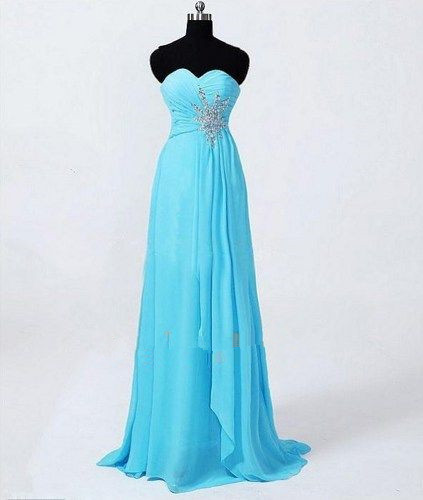 Simple Chiffon Prom Dress With Beadings, Prom Dresses 2015, Prom Gown ...