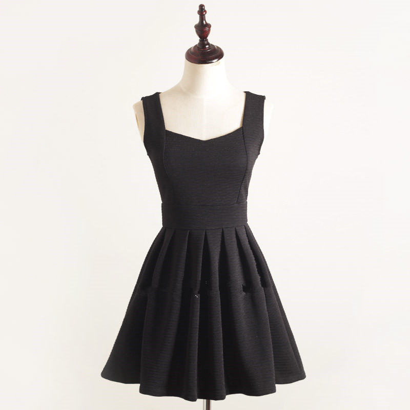 Elegant Black Short Summer Dresses In Stock, Black Summer Dresses, Black Dresses