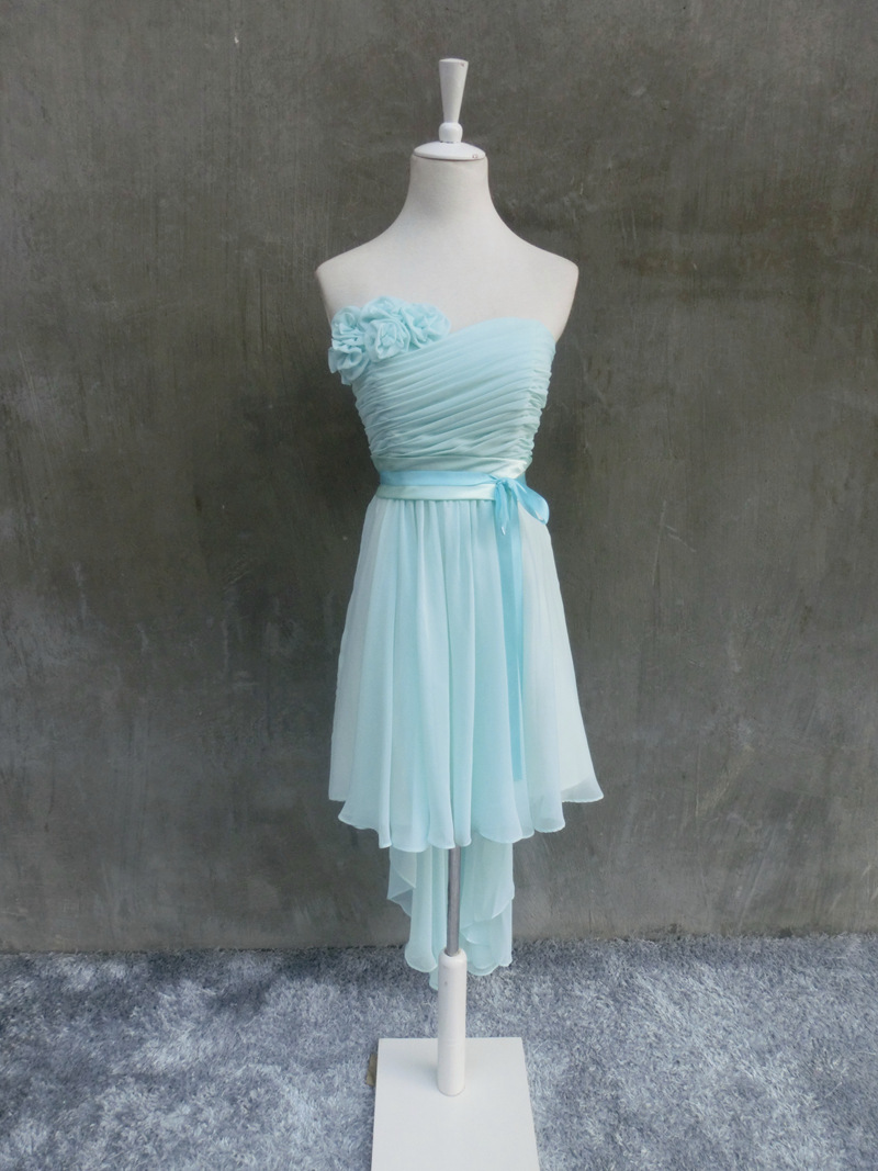 Cute Simple Mint Blue High Low Prom Dresses, High Low Formal Dresses, Homecoming Dresses, Sweet 16 Dresses