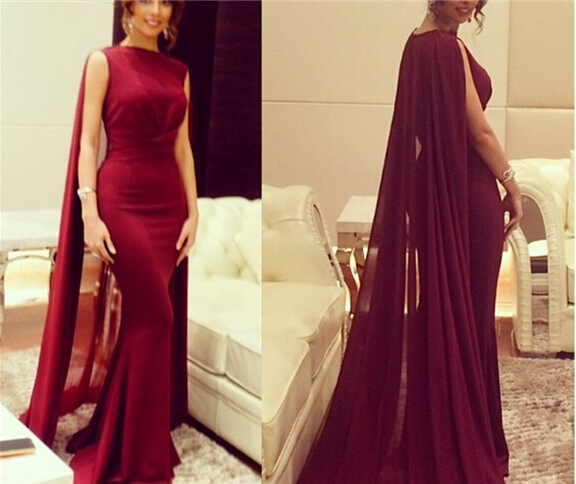 burgundy silk gown