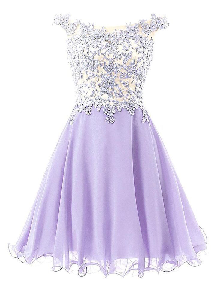 lavender short prom dress