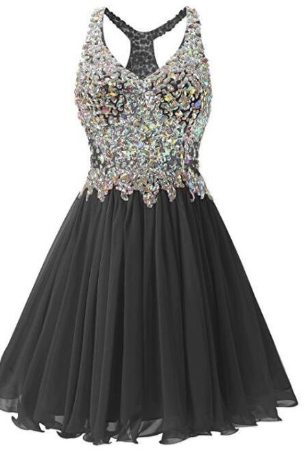strapless open back dress ZAPAKA Women Tulle Prom Dress with Embroidery Halter A Line Sleeveless  Party Dress