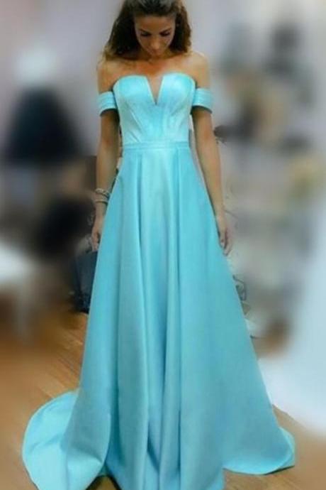 Satin Prom Dress, A-line Long Formal Dresses, Evening Gowns, Party Dresses
