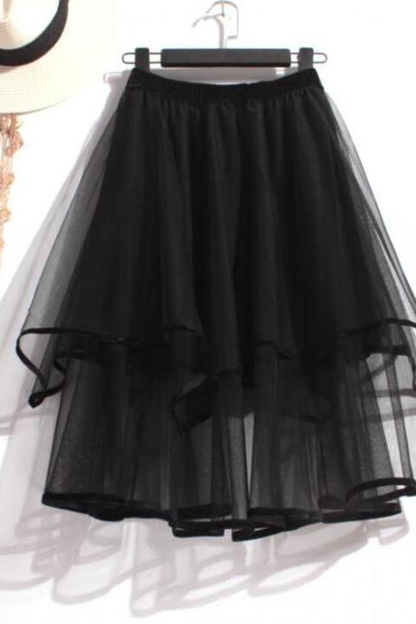 Black Tutu Layers Short Skirts, Chic Teen Skirts, Black Skirts 2018