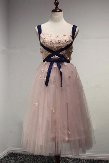 Pink Short Wedding Party Dresses, Unique Style Formal Dress, Short Prom Dresses