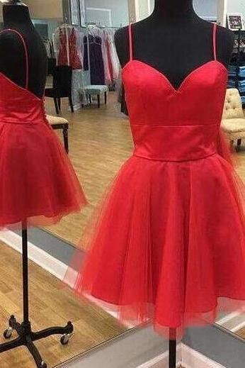 Red Short Homecoming Dresses, Red Simple Prom Dress, Party Dress, Formal Dress 2018