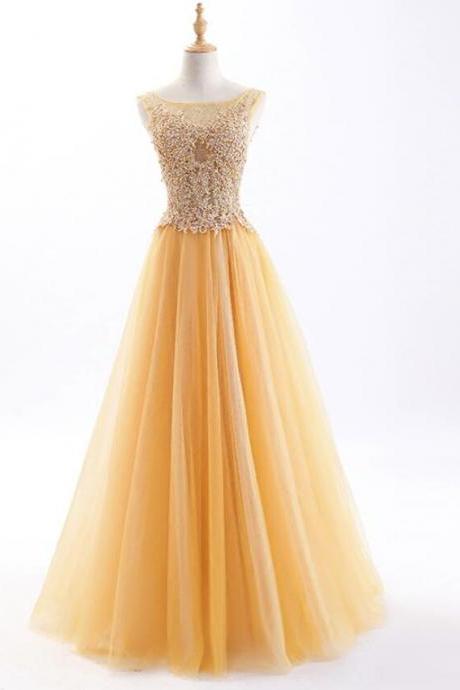 Beautiful Style Prom Dress 2018, Pretty Long Party Dress, A-line Formal Gowns