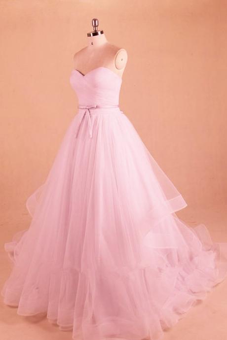 Pink Tulle Princess Ball Gown, Charming Party Dress, Prom Dress 2018