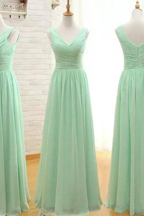 Mint Green Long Mint Green Bridesmaid Dresses 2018, Beautiful Bridesmaid Dress Floor Length 2018, Party Dresses