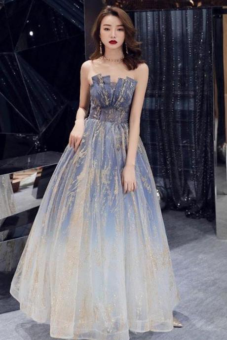 Beautiful Unique Style Tulle Long Party Dress, Long Formal Gowns 2019