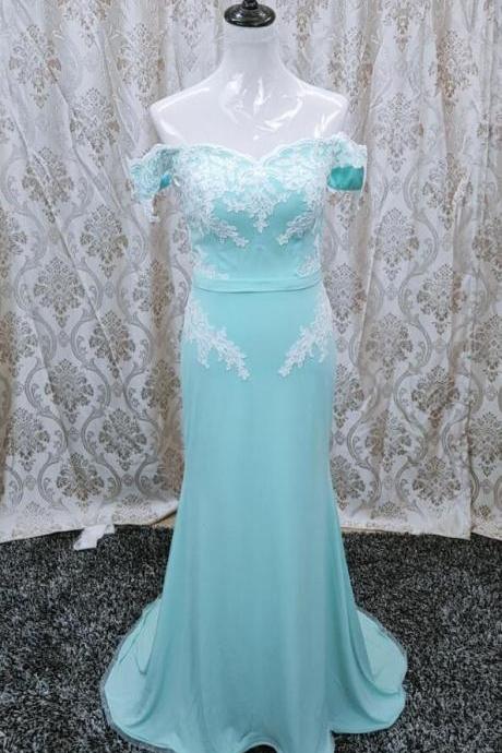 Beautiful Mint Green Spandex Long Party Dress, Mermaid Bridesmaid Dress