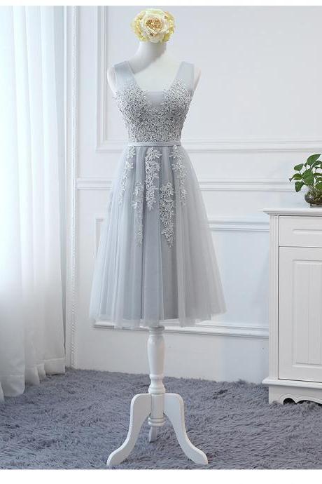 Blue Tulle and Velvet Straps Long Party Dress, Blue Prom Dress
