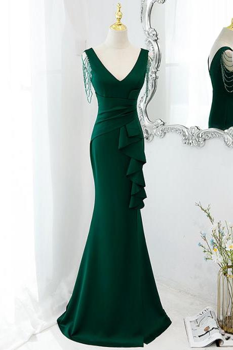 Green Mermaid Long Green Long Party Dresses Formal Dress, Green Evening Gown Party Dress