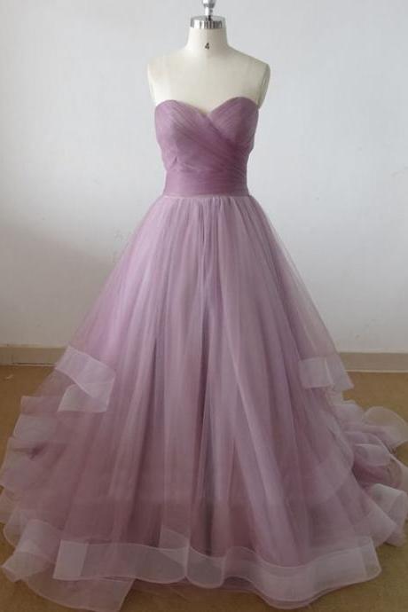 Beautiful Handmade Tulle Long Prom Gown 2016, Prom Dresses 2016, Party Dresses 2016