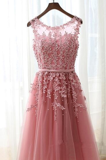 Lovely Handmade Pink Tulle Knee Length Short Prom Dresses, Cute Homecoming Dresses, Sweet 16 Dresses