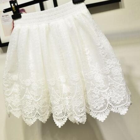 White lace net outlet skirt