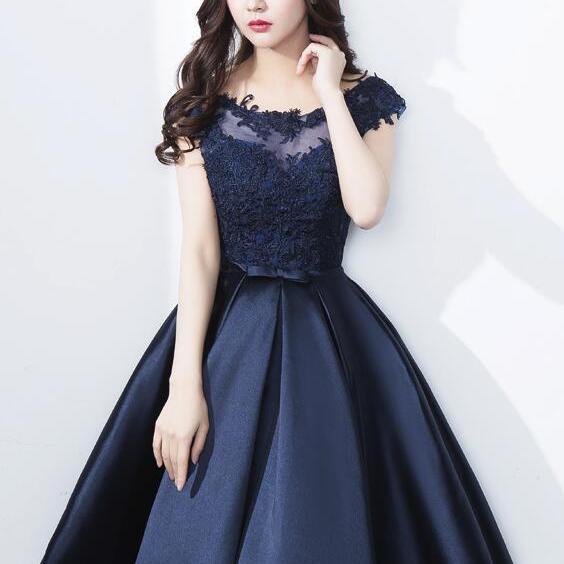 Blue knee length sale formal dresses