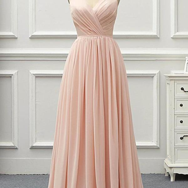 Pink Chiffon Short Party Dress, Chiffon And Lace Dress, Pink Bridesmaid ...