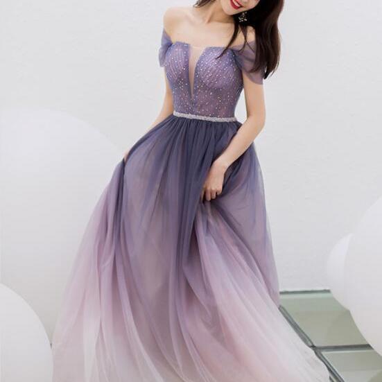 Pink Chiffon Cap Sleeves Long Bridesmaid Dress, Floor Length Pink Party Dress