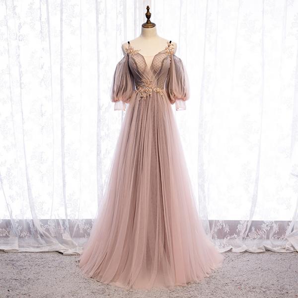 Off Shoulder Lavender Lace Long Prom Dresses,Lace Formal Dresses Party Dress Y1729