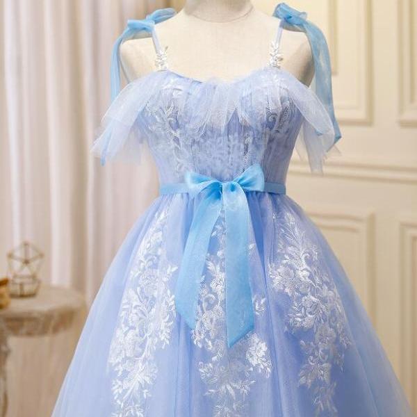 Cute Blue Short Party Dress Homecoming Dress, Blue Formal Dresses