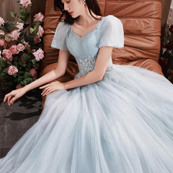 Short Pink Tulle Prom Dresses, Short Pink Tulle Formal Homecoming Dresses