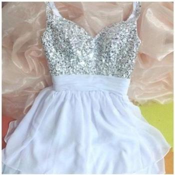 Shiny One Sleeve Sequins Short Homecoming Dress,Party Dress Y1199 main image 1