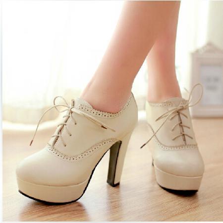 Sweet Lace-up High Heels, ..