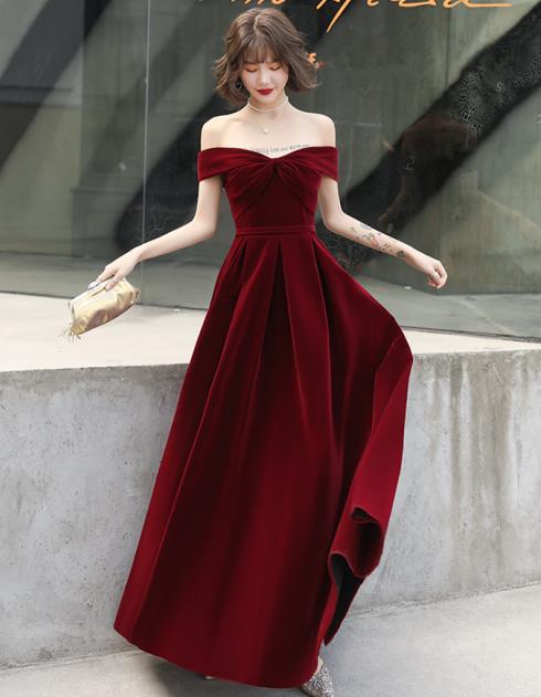 Charming Velvet Long Party Dress, Prom Dress 2020 on Luulla