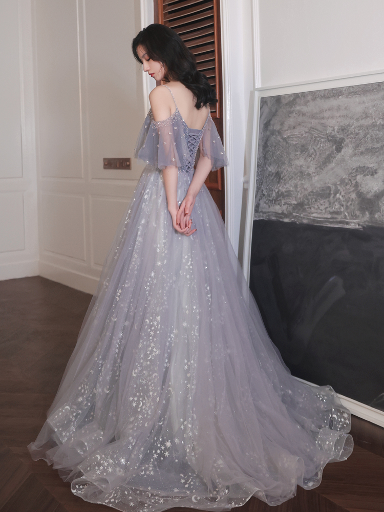 Elegant Off-the-Shoulder Sweetheart Evening Dress with Long Beadings Online