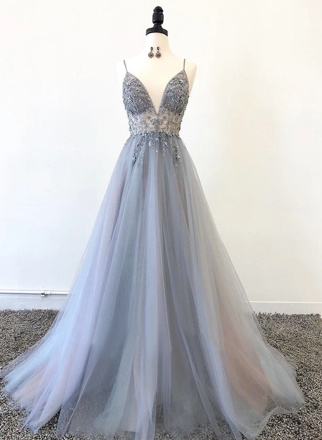 Sparkly Tulle Formal Ankle Length Prom Dress main image 0