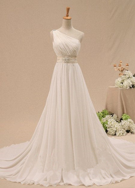 ivory chiffon gown